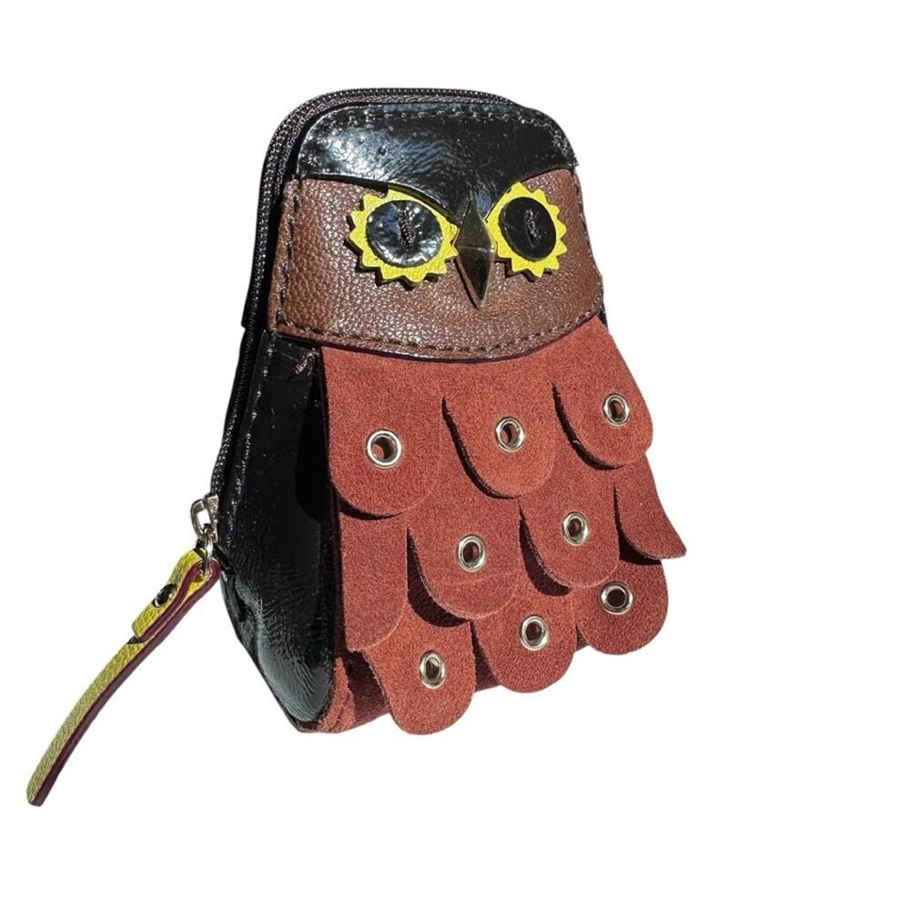 Kate Spade - Coin Purse, Minerva Owl Mini Bag, suede and patent leather - Picture 1 of 8